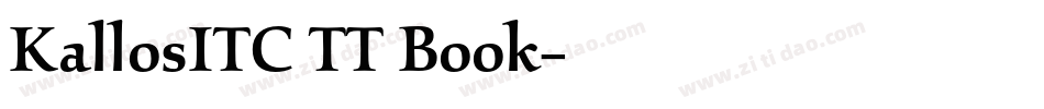 KallosITC TT Book字体转换